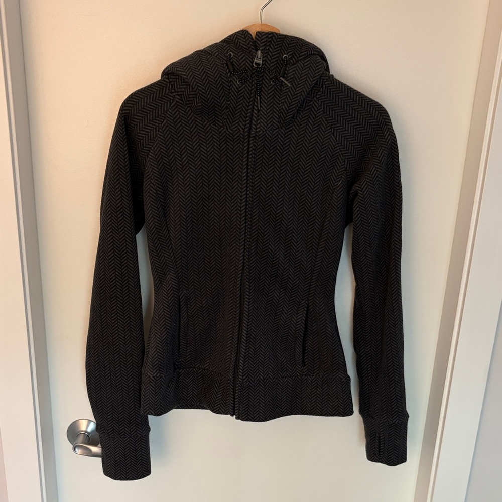 Bench Women's Black Chevron Hooded Jacket